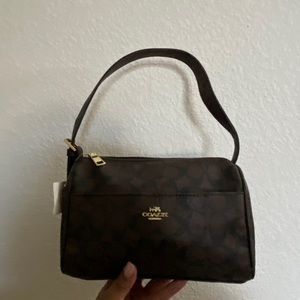 Dark Brown & Black Shoulder Bag
